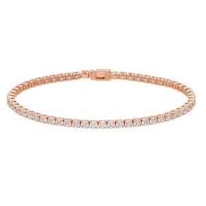 PRIMROSE STERLING SILVER CZ TENNIS BRACELET